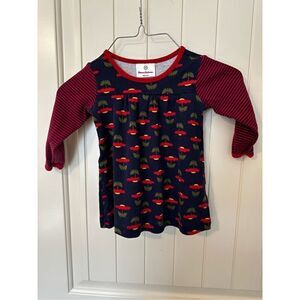 Hanna Andersson Floral Striped Dress Toddler Baby Girl’s Size 80 18-24 Months